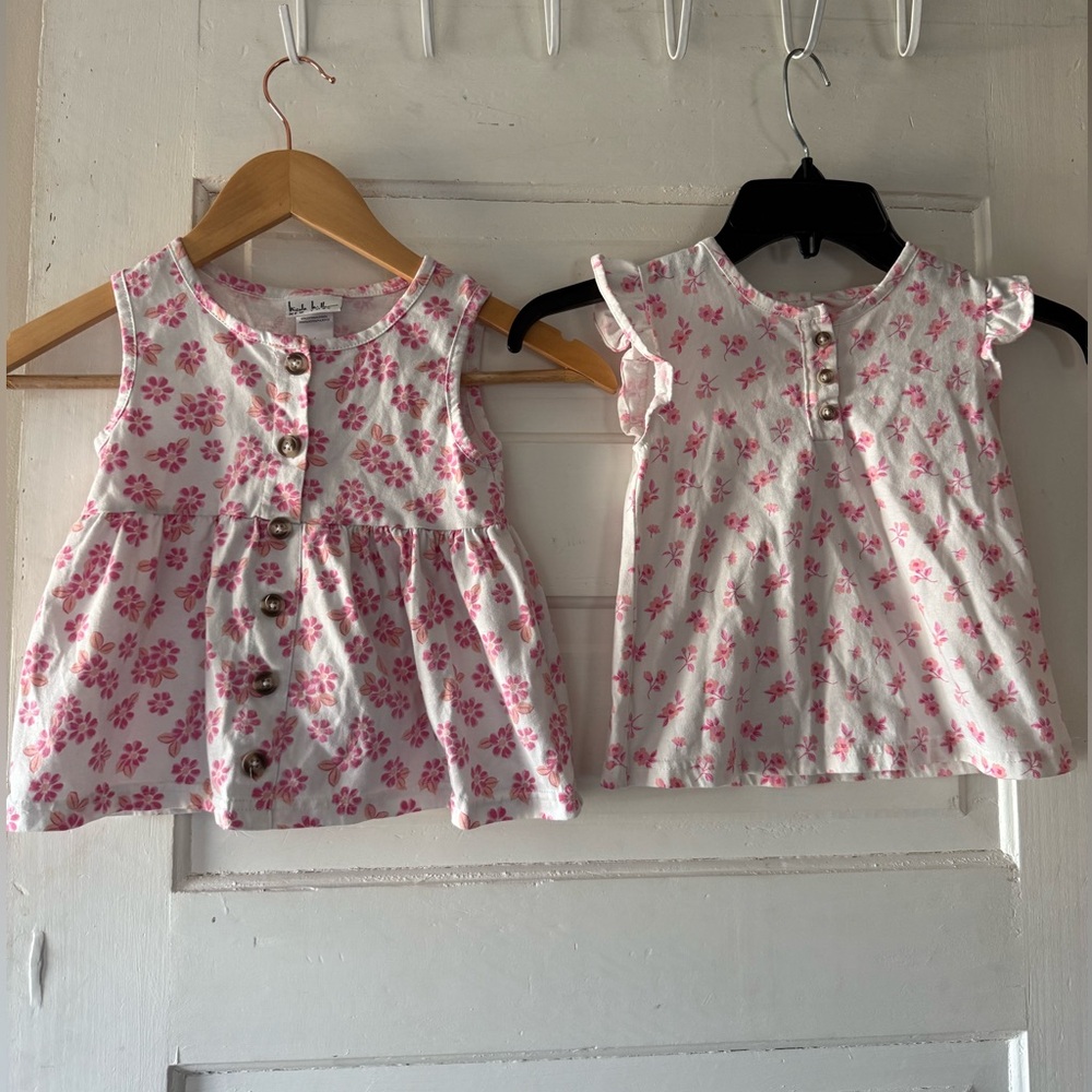 Nicole Miller Pink Floral Kids Blouse Set